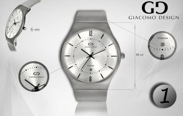 Мужские титановые часы Giacomo Design GD12 3 DESIGNS