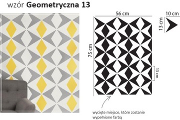 SZABLON MALARSKI WIELOKROTNY TAPETA GEOMETRYCZNA13