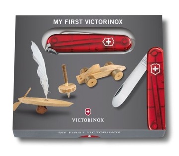 Victorinox 0.2373.T, Мой первый карманный нож, 84 мм, 9 функций + темляк и цепочка.