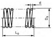 Пружина сжатия 0,6х5х150