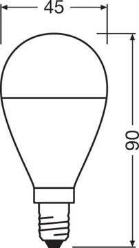 Светодиодная лампа BALL E14 8W 60W OSRAM 2700K WARM