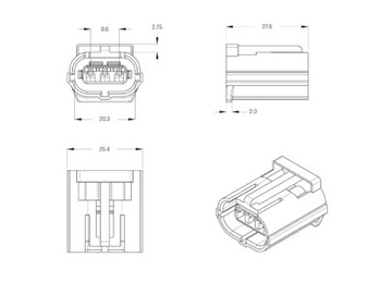 РАЗЪЕМ 3-КОНТАКТНЫЙ РАЗЪЕМ ECONOSEAL K1615.