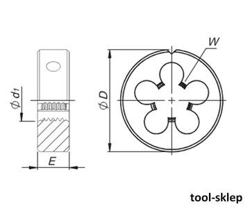 Матрица M6 DIN-EN 22568, метрическая гладкая резьба HSS 800 FANAR (N1-121001-00