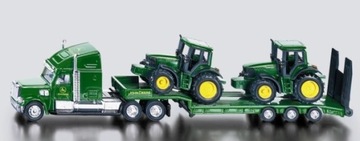 1837 SIKU CIĘŻARÓWKA Z NACZEPĄ+2 TRAKTORY JOHN DEERE METAL+PLASTIK 1:87