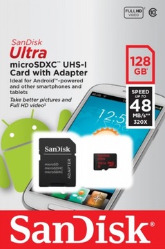 SanDisk Ultra microSDXC 128 ГБ Android 100 МБ/с UHSI