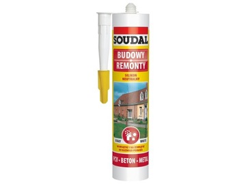 Silikon Neutralny Uniwersalny Budowy Remonty Soudal BEZBARWNY 280ml