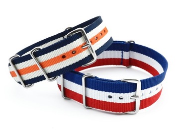 PASEK DO ZEGARKA NATO NYLONOWY 24 MM ECRU KOLORY