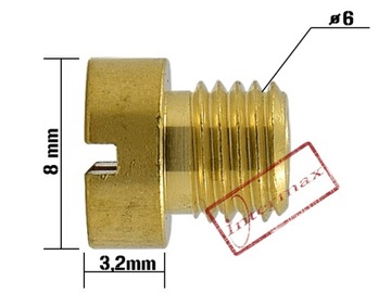 КОМПЛЕКТ ФОРСУНОК КАРБЮРАТОРА SCOOTER 2T M6 75 80 83 85 90