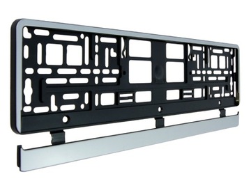 Рамка номерного знака с серебряной окантовкой