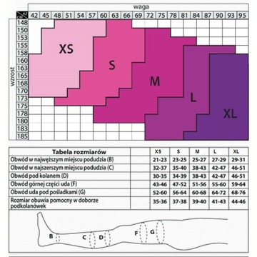 Uciskowe POŃCZOCHY 2 klasa medyczna 23-32 mmHg