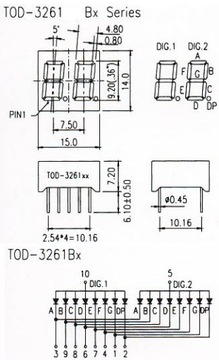 ART Новый светодиод 2 ЦИФРЫ 0,36