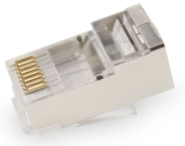 Конец разъема RJ45 6E RJ, экранированный 100 шт.