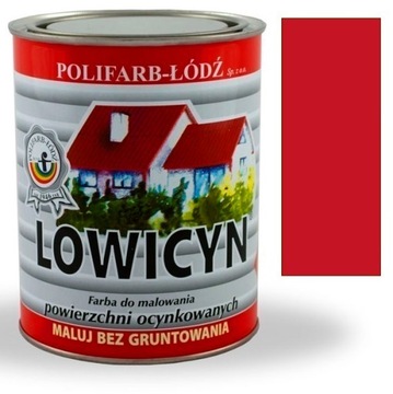 Lowicyn farba do dachu ocynku metal MAHOŃ MAT 5L