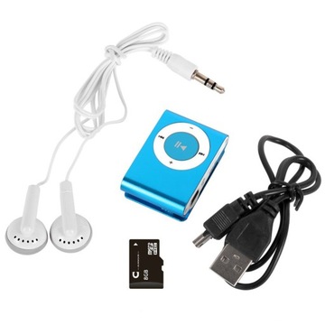 MP3-ПЛЕЕР ЗАЖИМ ДЛЯ НАУШНИКОВ + USB SD-КАРТА 8 ГБ