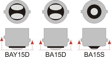 Светодиодная лампа P21/5W BAY15d 12V 8x 5050 SMD Белая