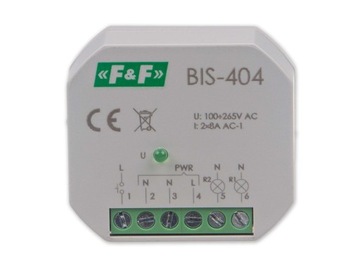 БИСТАБИЛЬНОЕ РЕЛЕ F&F ДЛЯ КОРОБКИ BIS-404