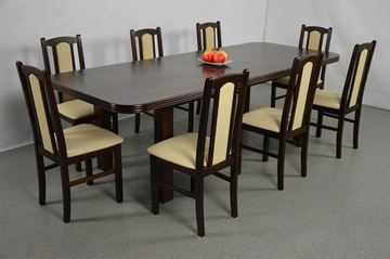 Деревянный комплект SOLID TABLE до 3м и 8 СТУЛЬЕВ