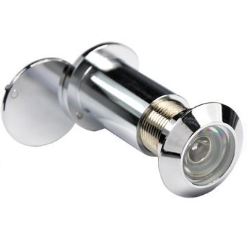 Visor door judasz fi27 for doors 65 - 90 mm brass з brass glass, фото