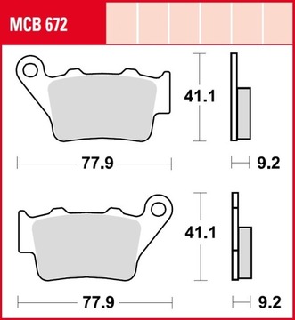 Pads brake front honda cb500 fx650 nx650, фото