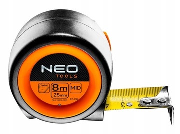 Neo meter tape measure steel 8m automatic blocking automobile - stop 67 - 218, фото