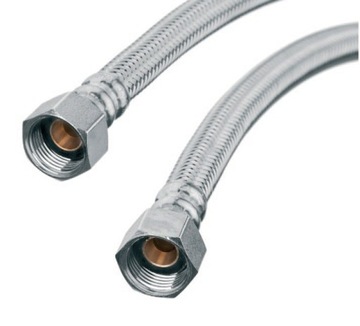Spigot hose for water 1/ 2* 3/ 8 oplot metal goshe 30 centimeters, фото