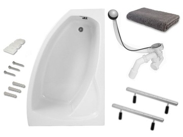Trough angular polymath frida 150x90 siphon guarantee 15 years, фото