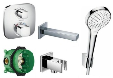 Hansgrohe set with a thermostat to baths for plaster, фото