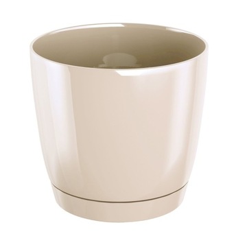 Flowerpot prosperplast 15, 5 centimeters x 15, 5 x 14, 2 centimeters diameter 15, 5 centimeters plastic creamy, фото