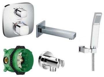 Hansgrohe set for plaster with a thermostat to baths, фото