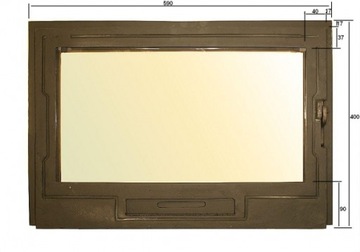 Door cast iron to chimney sm1 slab cast iron door fireplace, фото