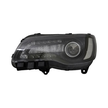 Chrysler 300c 300s 300 2015 - 2017 фара передняя левая черная з led подсветка версия америка, фото