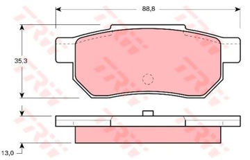 Колодки тормозные зад honda civic - 95 crx accord trw, фото