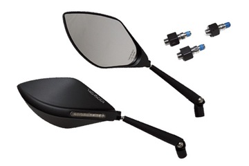 Mirrors 2pcs+ directional indicators led backlight on the wheel honda suzuki coffee yamaha aprilia, фото