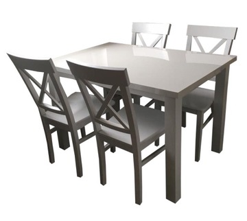 White stand 80 x 120+ white chairs crosspiece, фото