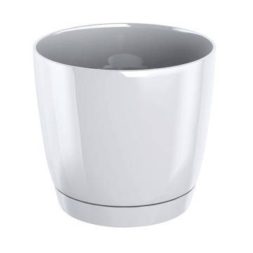 Flowerpot prosperplast 18 centimeters x 18 x 16, 5 centimeters diameter 18 centimeters plastic white, фото