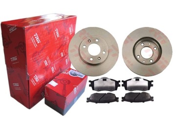 Тормозные диски+ колодки trw перед kia rio 2 256mm, фото