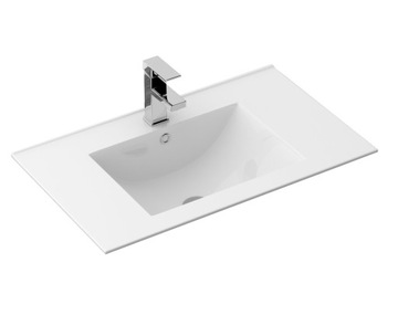 Washbasin tabletop mounted flush with the surface white rea dafne white 60cm rectangular, фото