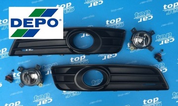 H25 audi a3 8p 08-12 противотуманная фара+ решетка рамка, фото