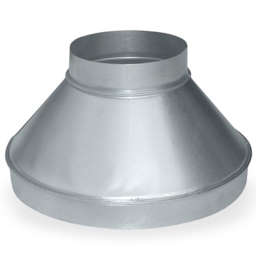 Снижение оцинкованный 400/ 250 секционный termoflex патрубком, фото