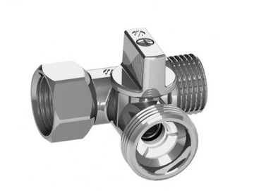 Tee 1/ 2x1/ 2" with valve 3/ 4" arco, фото