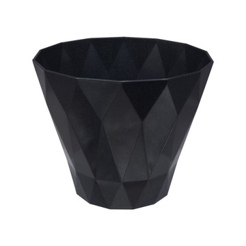Flowerpot delta 200 wood a5 black, system ipsa, фото