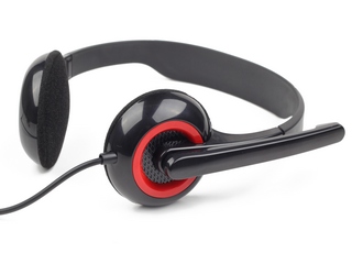 Навушники навушні навушники з mikr для скайп ігри музики mhs червоний, фото