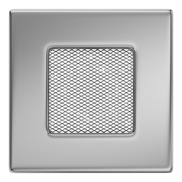 Lattice fireplace ventilation 11x11 nickel-plated, фото