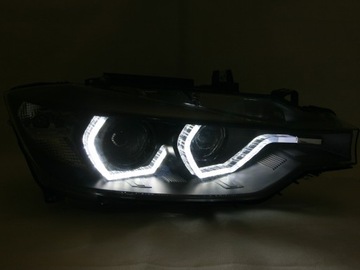 Рефлекторы фонаря комплект кольца led подсветка angel глазки bmw 3 f30 f31 2011-2015, фото