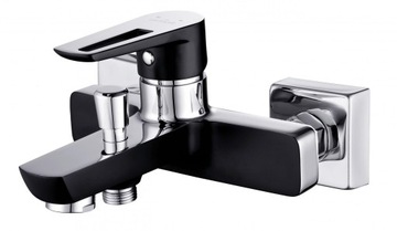 Battery vannovo -shower room single lever wall-mounted cersanit 97863 black, фото