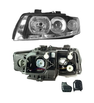 Headlight front headlight audi a4 b6 2000 - 2004 h7+ h7 depo le, фото