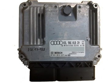 Ecu audi q3 2.0 tdi 0281018227 03l906018cn в комплекте, фото