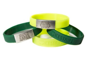 Silicone clamp ice token on wrist, фото