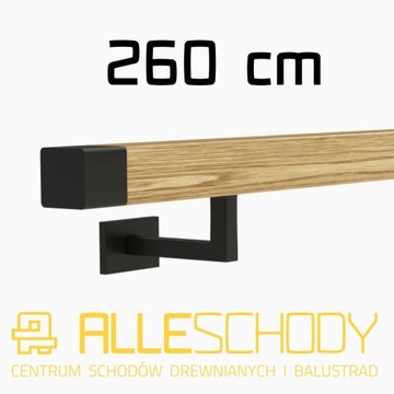 Поручень настенный деревянная 40x40 260cm дуб цвет, фото
