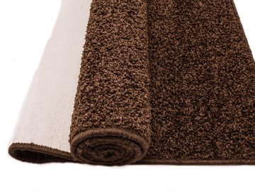 Carpet shaggy 200x120 bedroom living room gray brown, фото